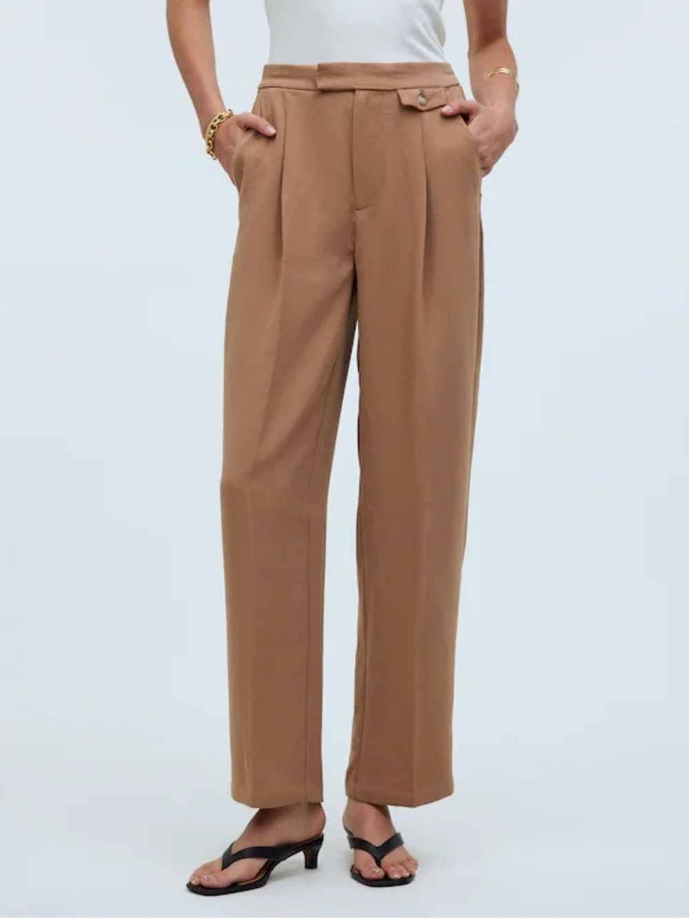 Madewell NWT Petite Rosedale High-Rise Straight Pant in Crepe P14